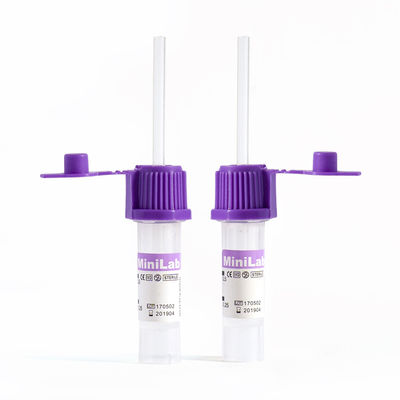 K2EDTA ιατρικός σωλήνας 8x45mm συλλογής αίματος μικροϋπολογιστών 0,25 0.5ml