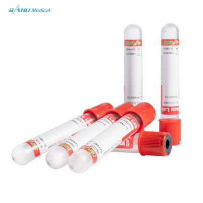Μιας χρήσης Red Top Vacuum Collection Tubes PET Clot Activator Tube CE