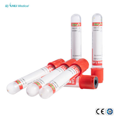 Μιας χρήσης Red Top Vacuum Collection Tubes PET Clot Activator Tube CE