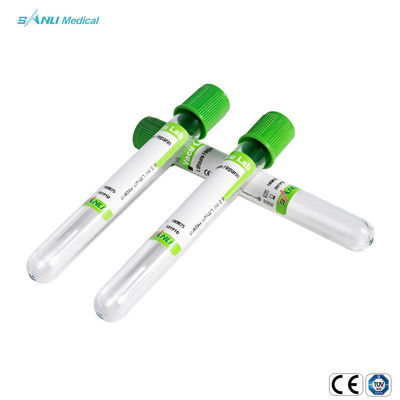 Λιθίου Ηπαρίνη Green Glass Tube μίας χρήσης CE ISO Εγκεκριμένο για Αιμοληψία