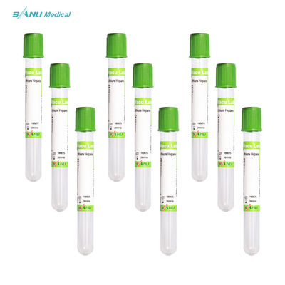Λιθίου Ηπαρίνη Green Glass Tube μίας χρήσης CE ISO Εγκεκριμένο για Αιμοληψία