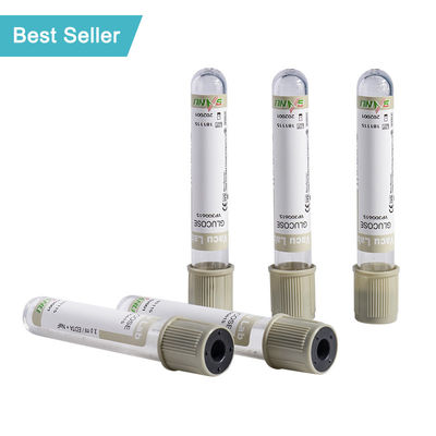 Medical Grey Vacuum Blood Collection Glucose Tube Μίας χρήσης Εγκεκριμένο CE ISO