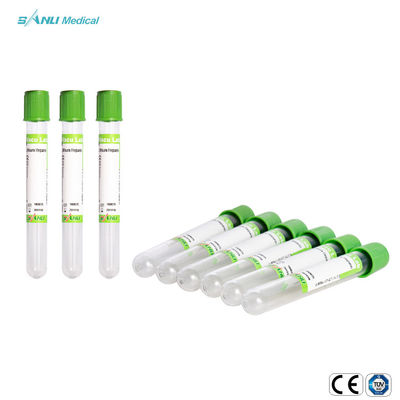 5ml ο πράσινος τοπ σωλήνας ηπαρίνης νατρίου για το αίμα σύρει το υλικό της PET
