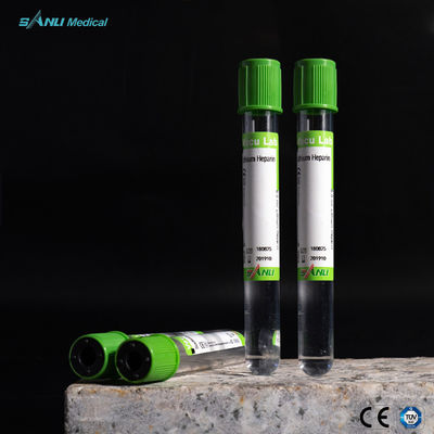 5ml ο πράσινος τοπ σωλήνας ηπαρίνης νατρίου για το αίμα σύρει το υλικό της PET
