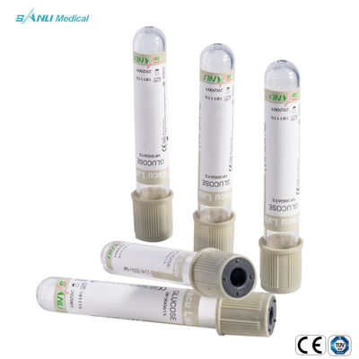 Νατρίου γκρίζα κορυφή γλυκόζης 3ml PET σωλήνων συλλογής αίματος φθοριδίου κενή