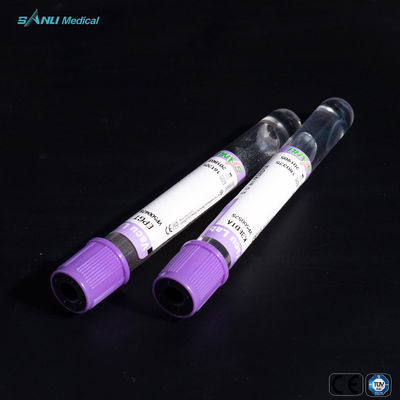 EDTA K3 Lavender σωλήνων συλλογής αίματος τοπ υλικό της PET