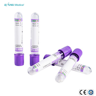 Lavender τοπ πλαστικό εγκεκριμένο CE EDTA K2 σωλήνων συλλογής αίματος με το ΠΉΚΤΩΜΑ