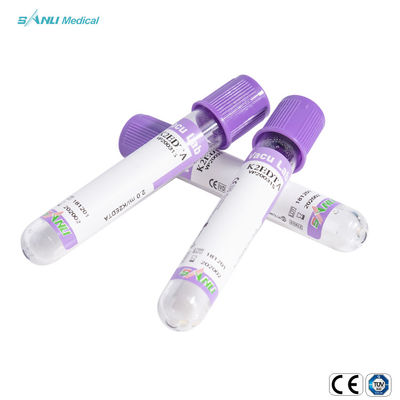 EDTA K2 πλαστική Lavender σωλήνων συλλογής αίματος κορυφή για τον προσδιορισμό αιματολογίας αίματος