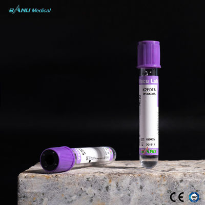 EDTA K2 πλαστική Lavender σωλήνων συλλογής αίματος κορυφή για τον προσδιορισμό αιματολογίας αίματος