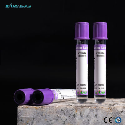 EDTA K2 πλαστική Lavender σωλήνων συλλογής αίματος κορυφή για τον προσδιορισμό αιματολογίας αίματος