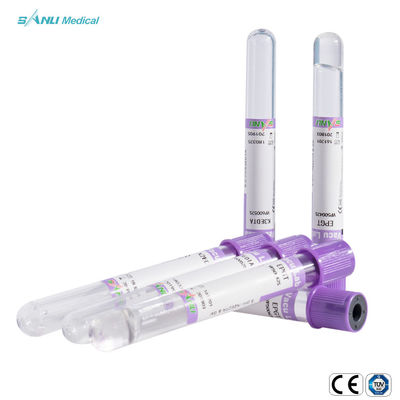 5ml πλαστική EDTA K3 σωλήνων συλλογής αίματος πρόσθετη ουσία 13x75mm