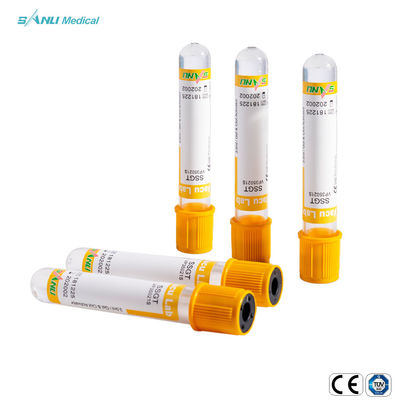 4ml πλαστικός κίτρινος τοπ 1$ΟΣ σωλήνας σωλήνων συλλογής αίματος για τους προσδιορισμούς ορών
