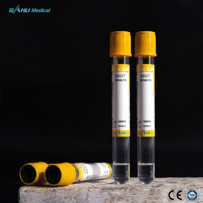 4ml πλαστικός κίτρινος τοπ 1$ΟΣ σωλήνας σωλήνων συλλογής αίματος για τους προσδιορισμούς ορών