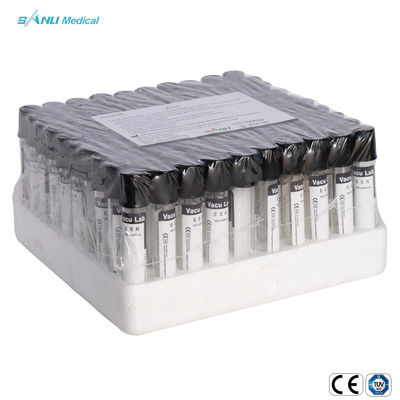 Μαύρος τοπ σωλήνας 13x75mm 1.6ml ποσοστού ιζηματογένεσης ερυθροκυττάρων αποστειρωμένο
