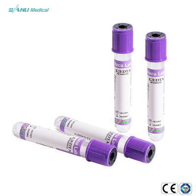 4ml Lavender ΚΑΠ K2 σωλήνων συλλογής αίματος γυαλιού EDTA σωλήνες