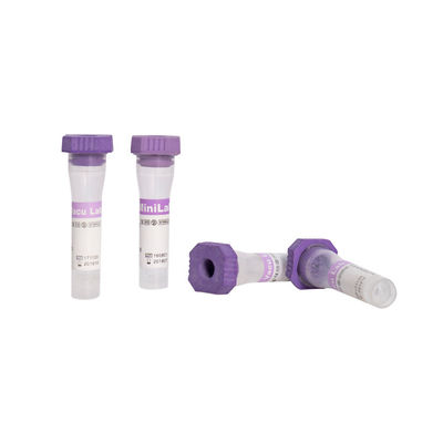 K2 EDTA τριχοειδές Lavender λαστιχένια ΚΑΠ σωλήνων ISO9001 συλλογής αίματος