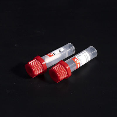 Τριχοειδής συσκευασία δίσκων σωλήνων 0.5ml 100pcs συλλογής αίματος κόκκινων κορυφών