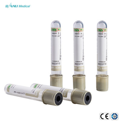 3ml ιατρικοί σωλήνες μίας χρήσης ISO9001 συλλογής αίματος γυαλιού γλυκόζης εγκεκριμένοι