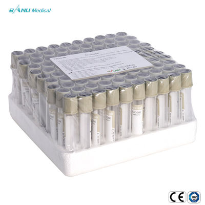 3ml ιατρικοί σωλήνες μίας χρήσης ISO9001 συλλογής αίματος γυαλιού γλυκόζης εγκεκριμένοι