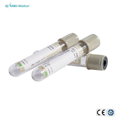 3ml ιατρικοί σωλήνες μίας χρήσης ISO9001 συλλογής αίματος γυαλιού γλυκόζης εγκεκριμένοι