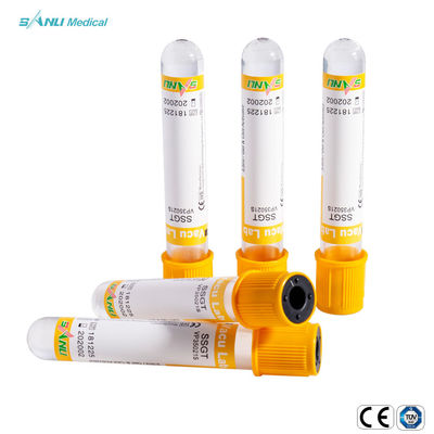 Πρόσθετος SSGT πηκτωμάτων θρόμβων σωλήνας 5-9ml IVD 16x100mm συλλογής αίματος γυαλιού κενός